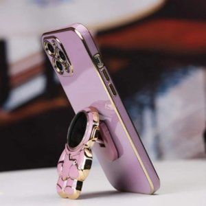 Purple Plating Phone Case With Astronaut Stand-Out Phone Grip